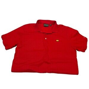 Masters Collection Golf Polo Red Pima Cotton Mens Size X-Large Augusta National